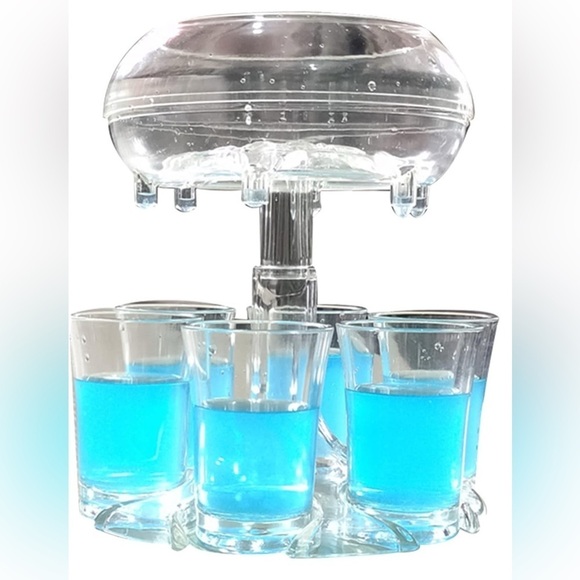New In Box - Party Drink Set: Shot Glass Dispenser And Holder (Plastic). - Picture 1 of 12
